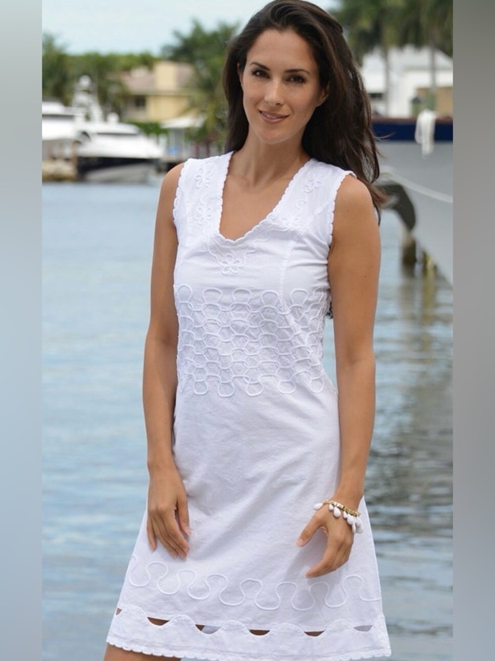 Cotton natural largo dress. 100% organic cotton size S. Made in Peru.